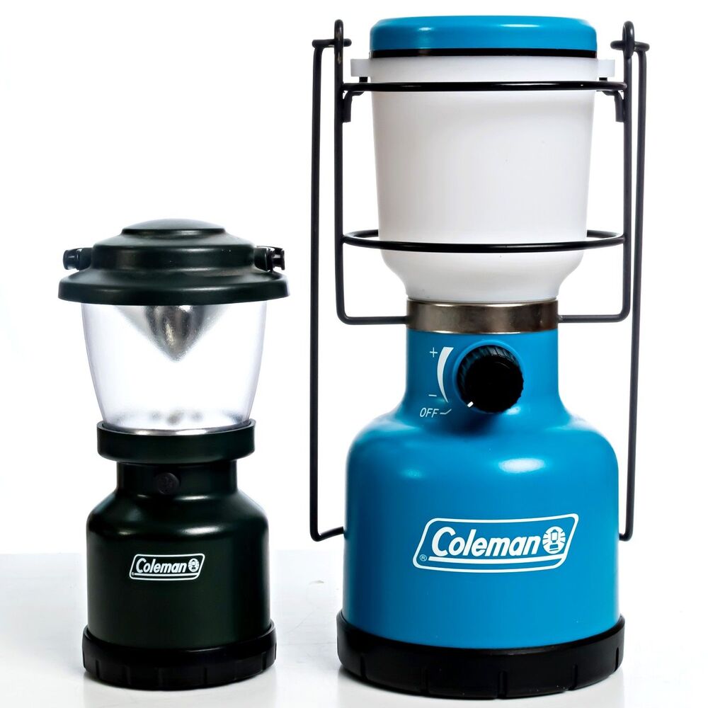 Blue Coleman Camping Lantern Model 5310 & Mini Coleman Lantern AA/D Batts